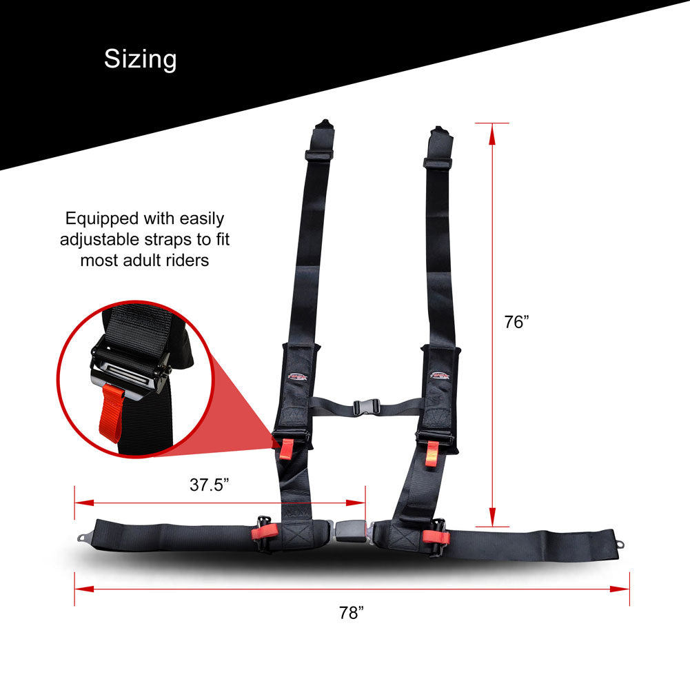 TUSK 4 POINT 3 INCH H-STYLE SAFETY HARNESS